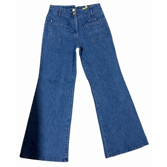 Maeve Pants - Maeve Anthropologie Junie Wide Leg High Rise Sailor Utility Trouser Jean Size 30